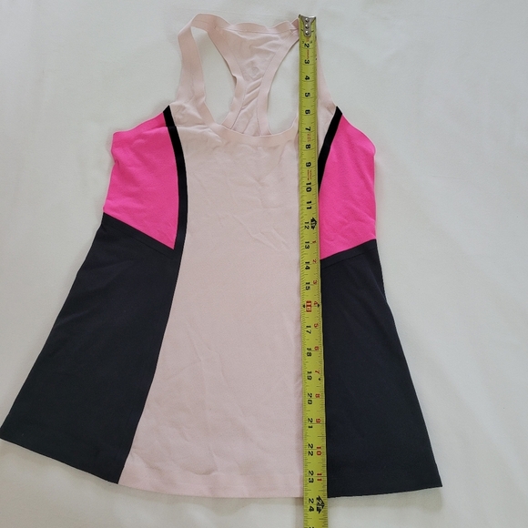 Lululemon Cool Racerback Surf Bonded Tank Parfait Pink Pinkelicious Black Size 0 - Picture 11 of 11